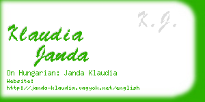 klaudia janda business card